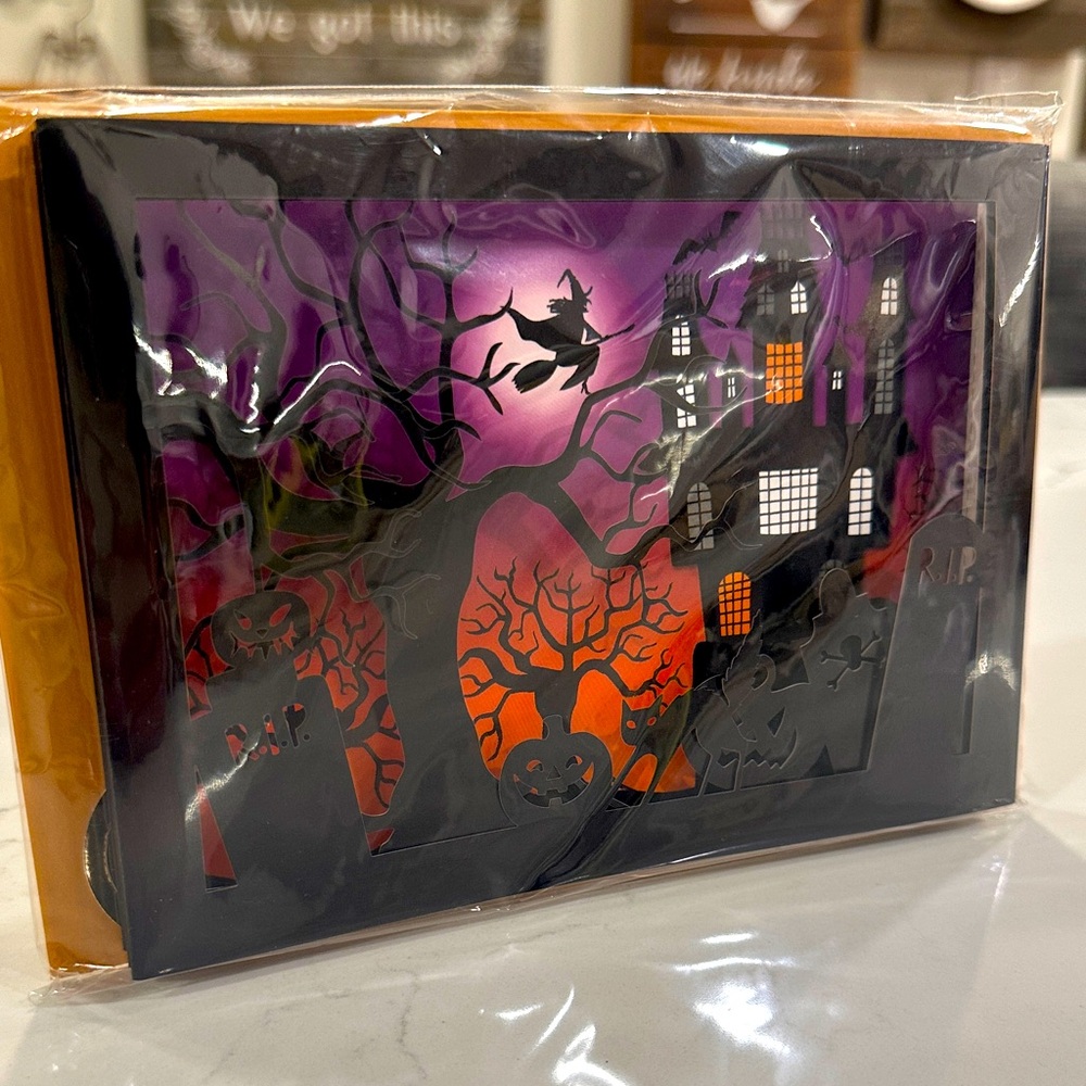NWT Papyrus Halloween 🎃 Themed Shadow Box Card